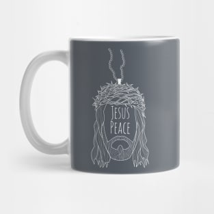 Jesus Peace - White Ink Mug